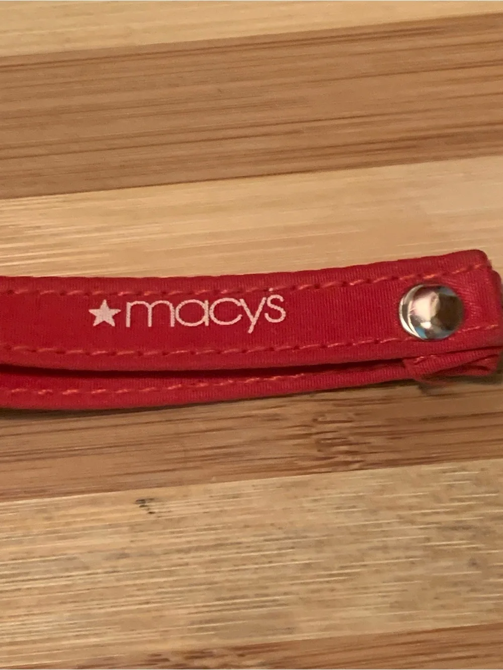 Macy's Red Satin Polka Dot Cosmetic Pouch - Set of 3